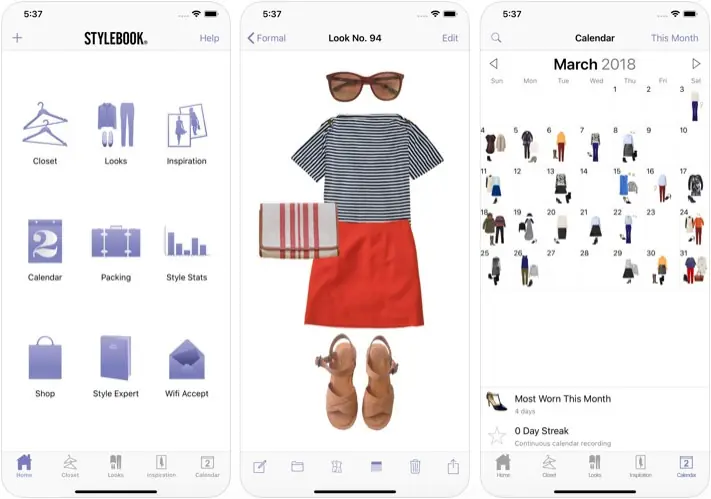 Stylebook iPhone and iPad Closet App Screenshot